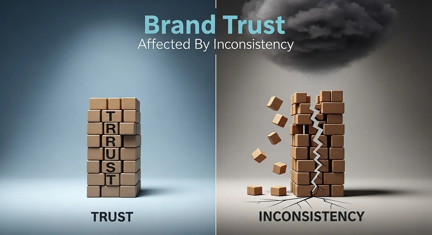 Brand trust affected by inconsistency