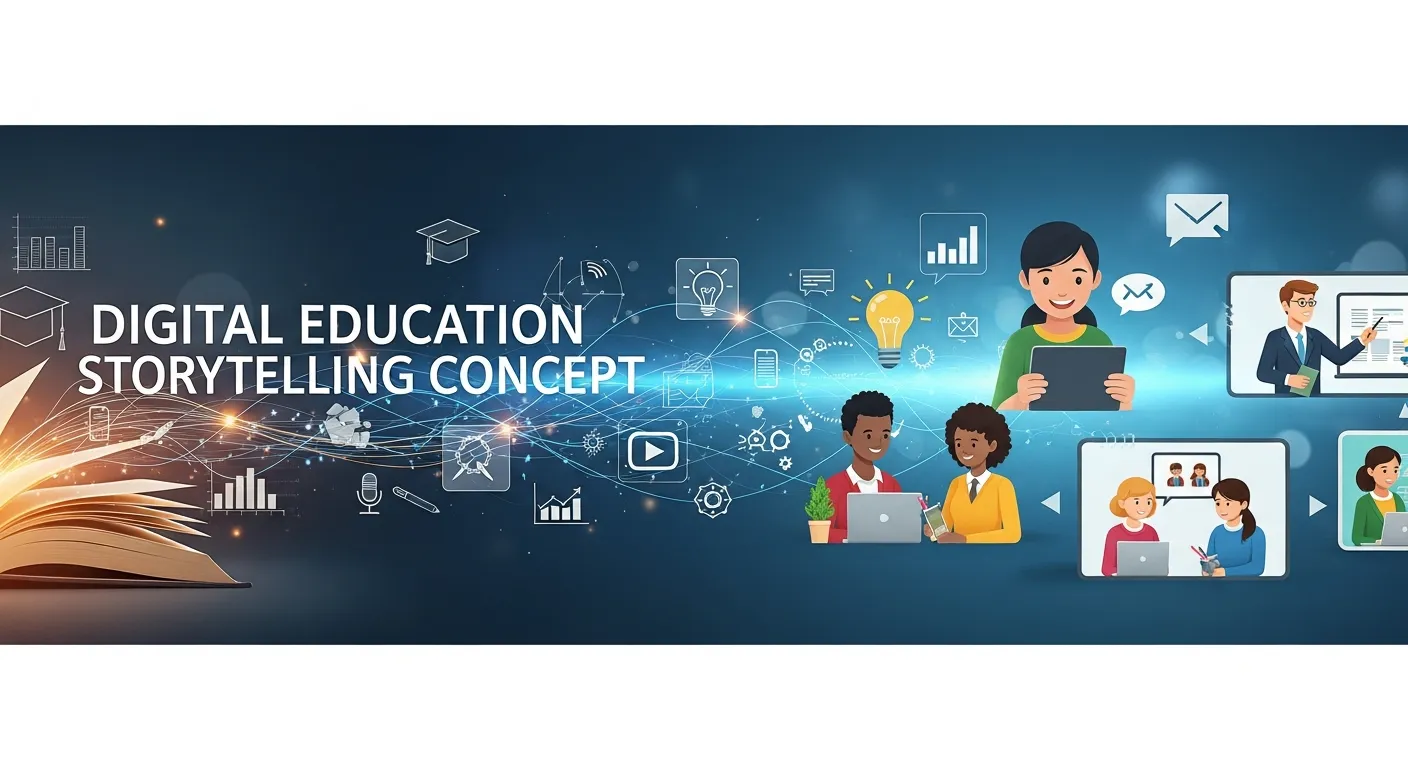 Digital education storytelling concept