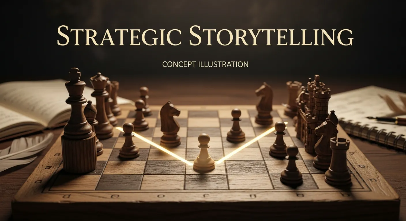 Strategic storytelling concept illustration