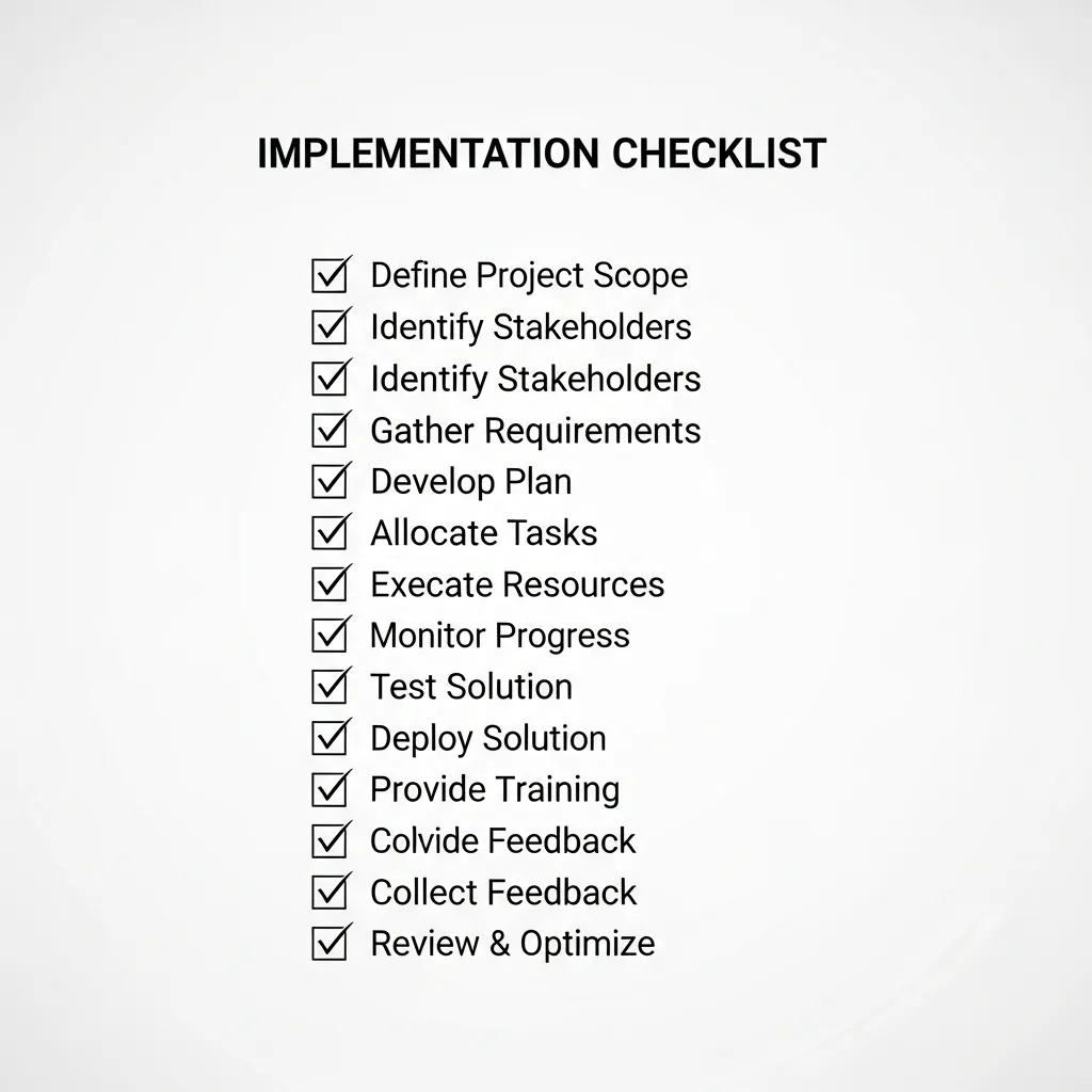 A simple implementation checklist